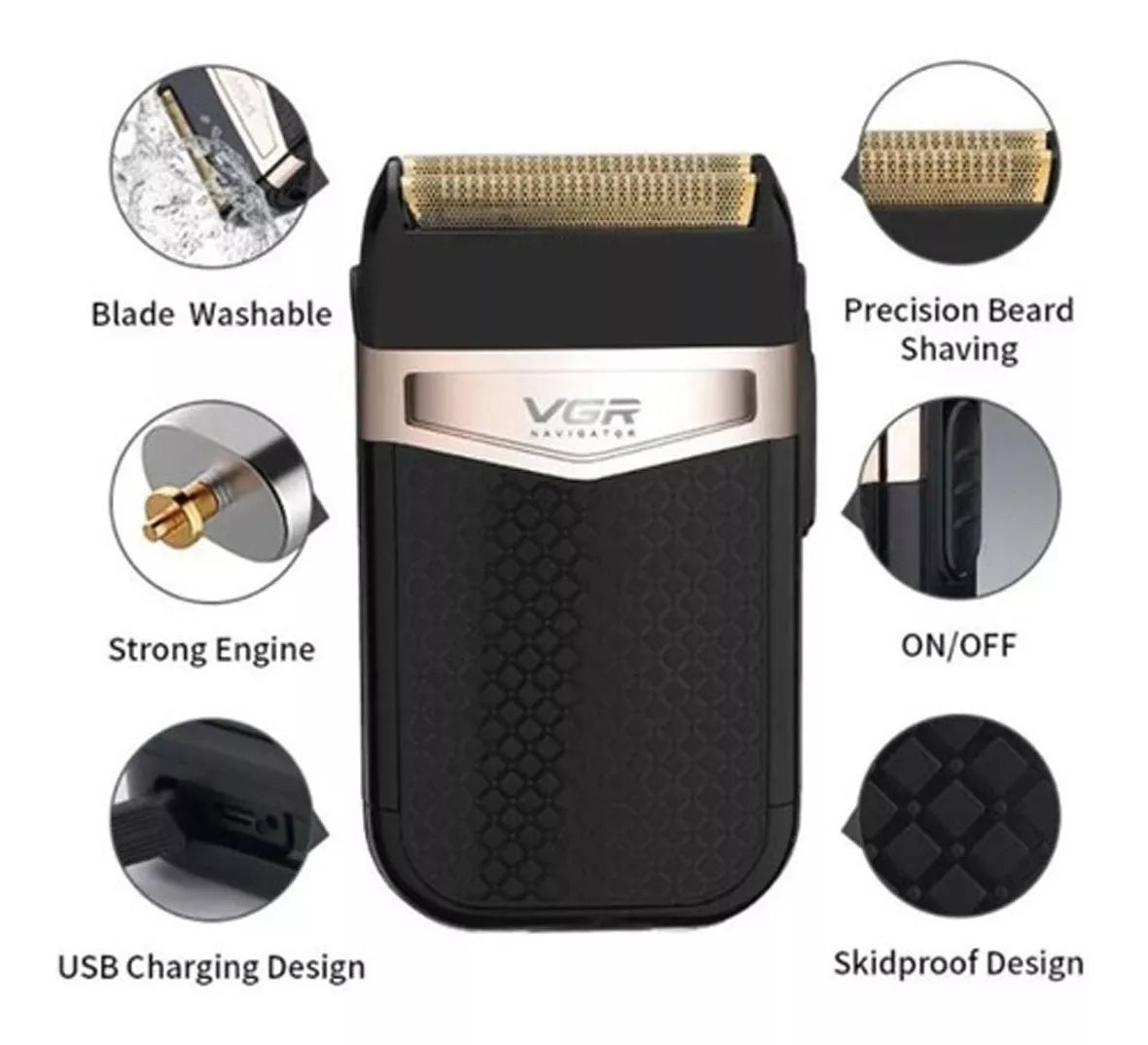 Máquina Afeitadora VGR V-331 Recargable