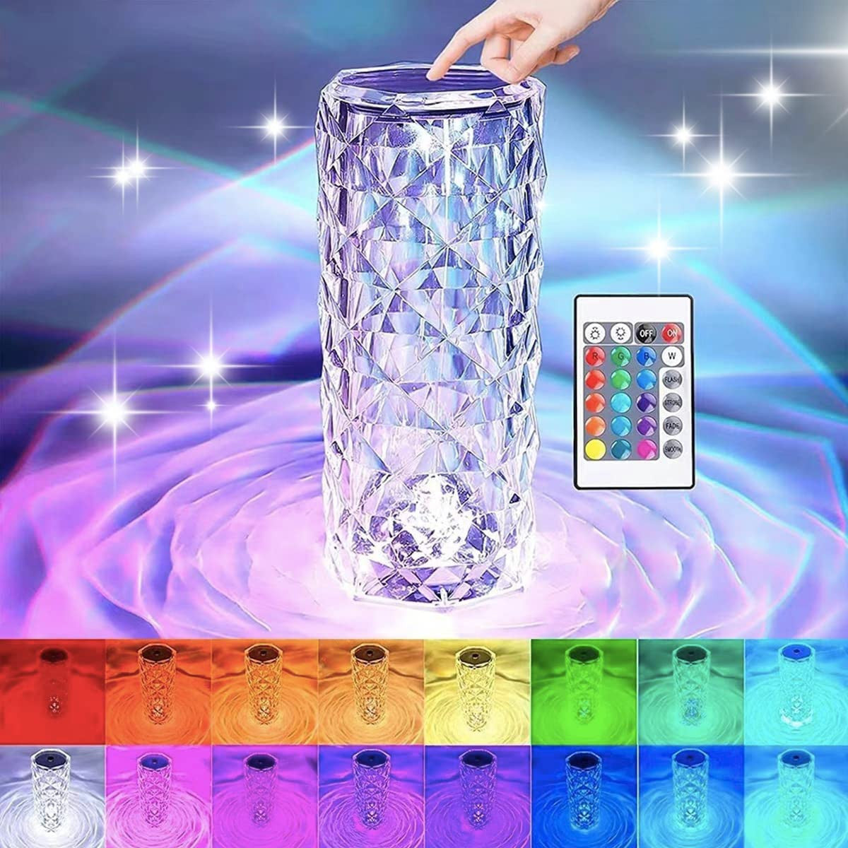 Lámpara de Mesa Tipo Diamante