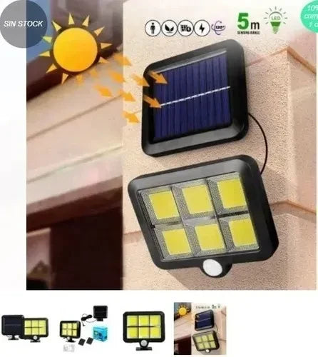 Lámpara Solar Exterior con Panel y Sensor