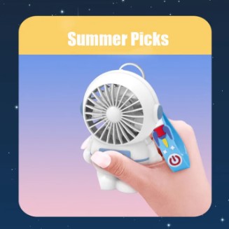 Mini Ventilador Astronauta Recargable USB