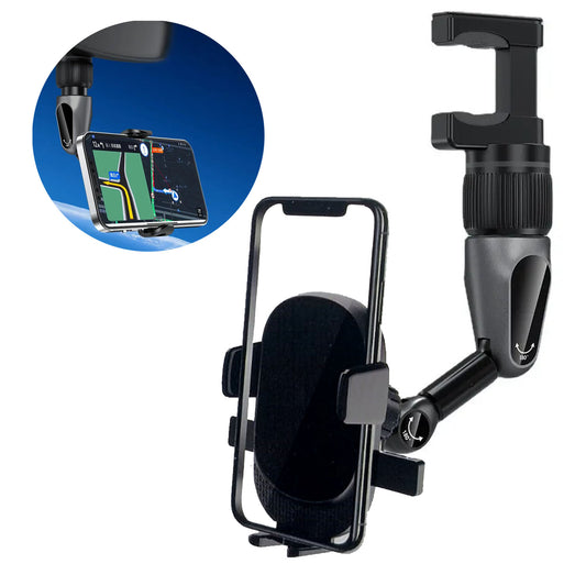 Soporte de Celular para Espejo Retrovisor Giratorio 360°
