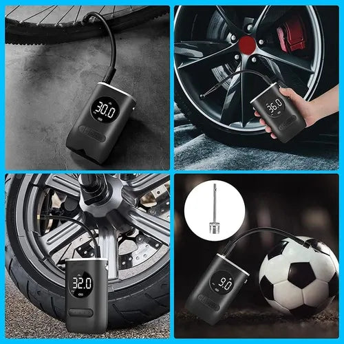 Compresor de Aire Portátil Inalámbrico para Carro, Moto y Bicicleta