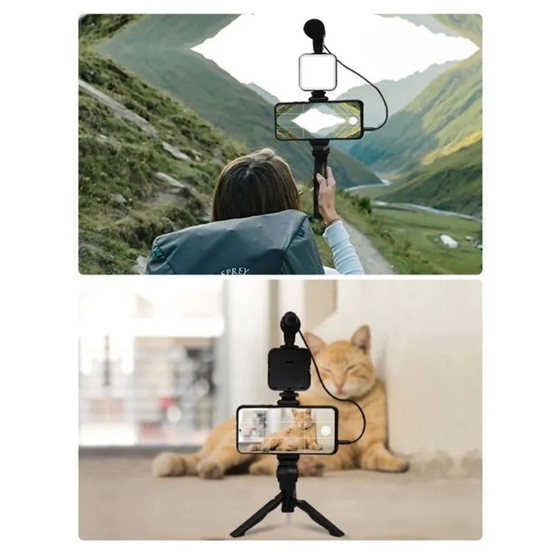 Kit de Video: Trípode con Luz LED y Control Bluetooth