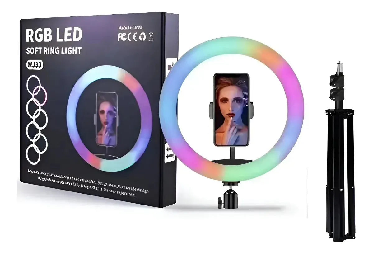 Aro de Luz LED RGB 33 cm para Fotos y Videos