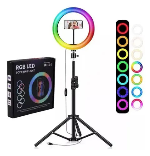 Aro de Luz LED RGB 33 cm para Fotos y Videos